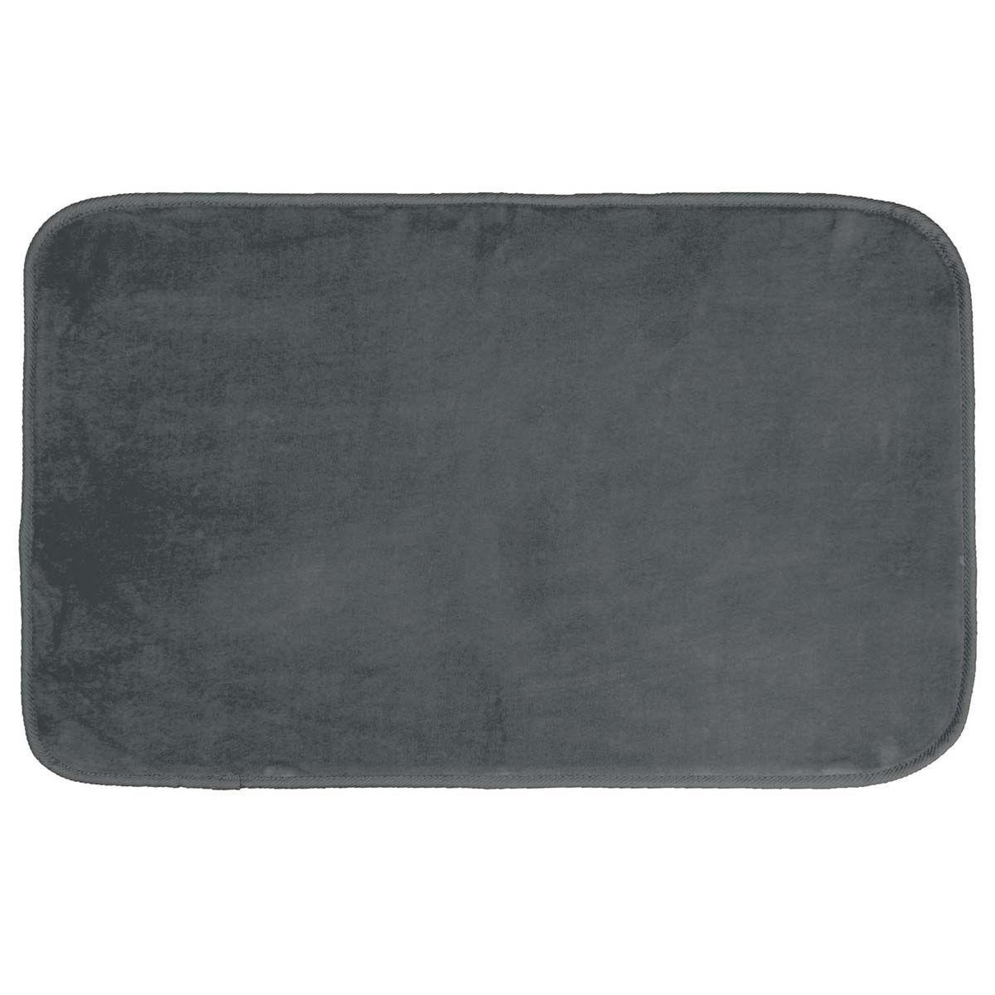 Voir la diapositive 2 : Douceur d'Intérieur Tapis de bain microfibre  vitamine ii  45x75cm anthracite