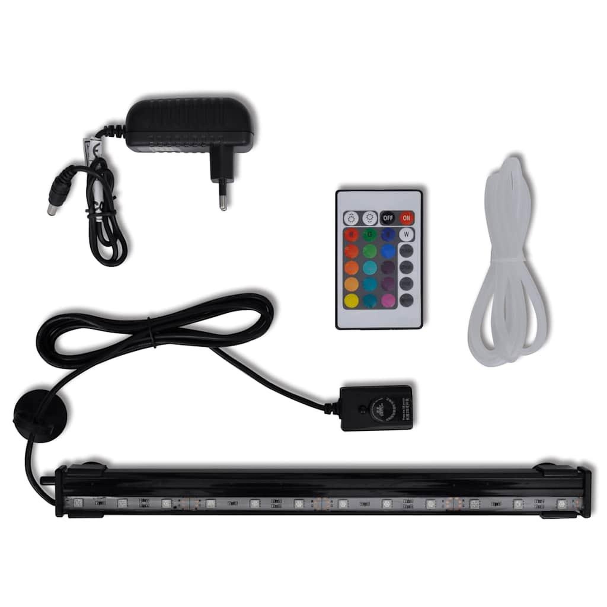 VIDAXL Lampe LED RVB de bulles submersible d'aquarium 32 cm