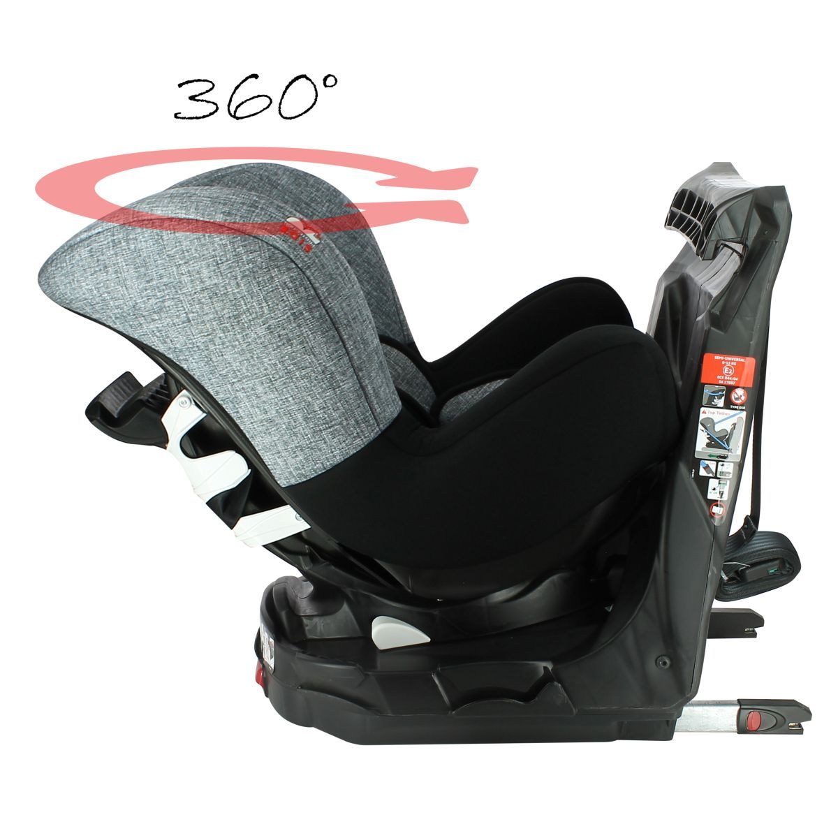 NANIA Siège auto isofix et pivotant groupe 0+/1 REVO Nania Silver