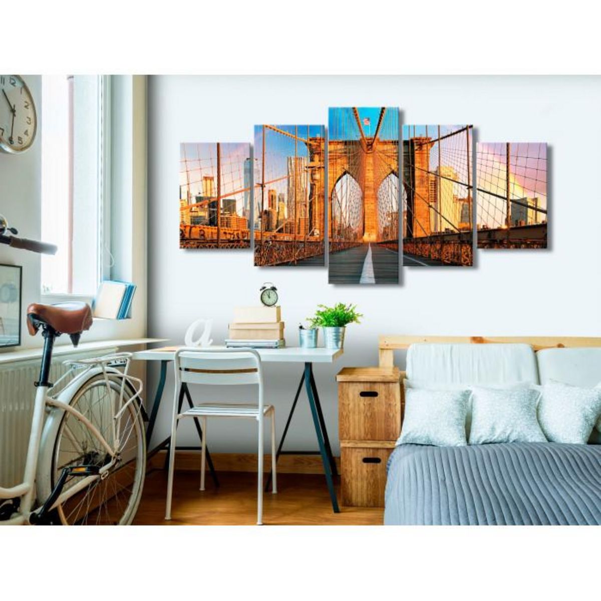 Paris Prix Tableau 5 Panneaux  Bridge To Happiness Wide