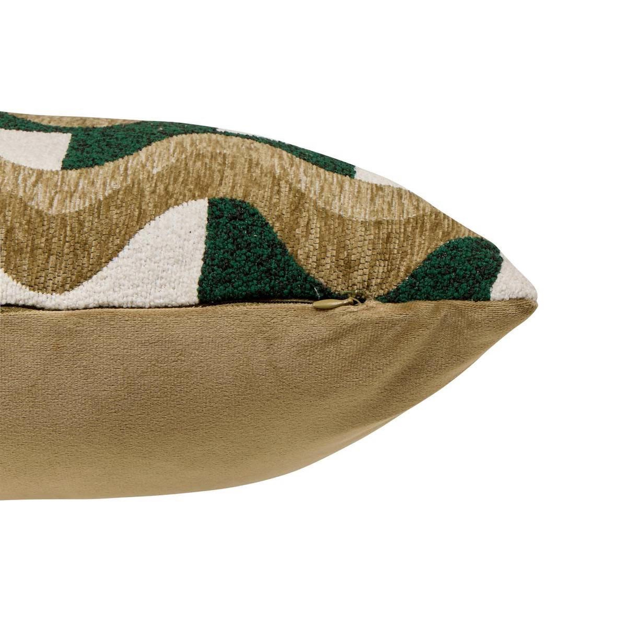 Voir la diapositive 3 : ATMOSPHERA Coussin en jacquard chenillé  floe  38x58cm kaki