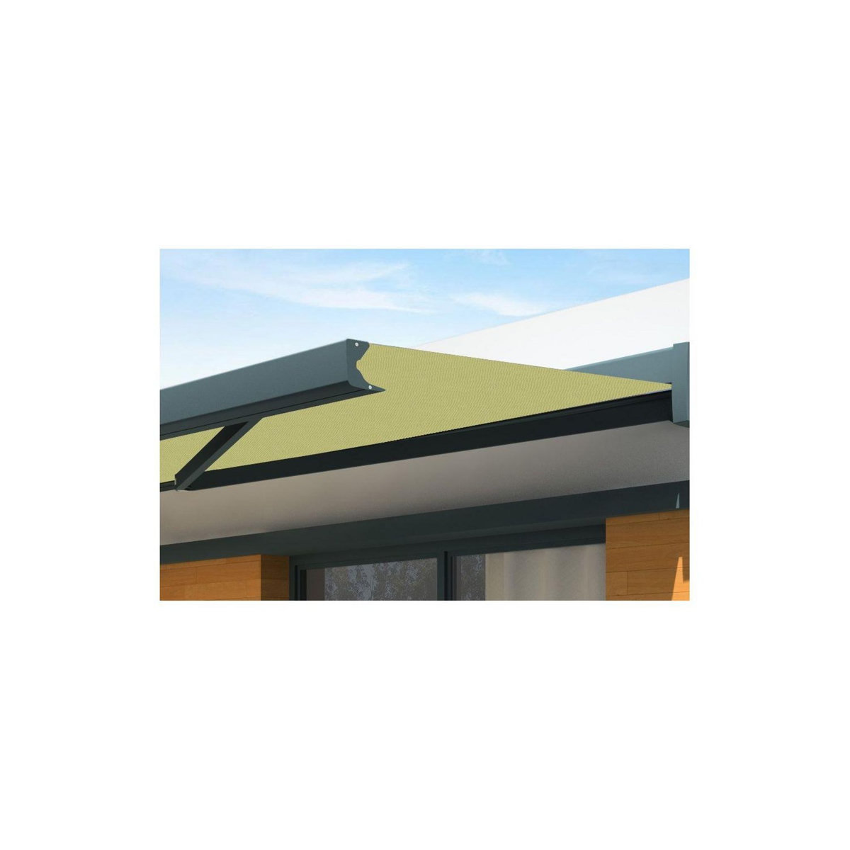 SUNSTYL Store motorisé avec Led NINA coffre intégral gris 