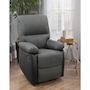 Voir la diapositive 2 : Habitat et Jardin Fauteuil relax  Lincoln  - 90 x 89 x 103 cm - Noir/Gris foncé