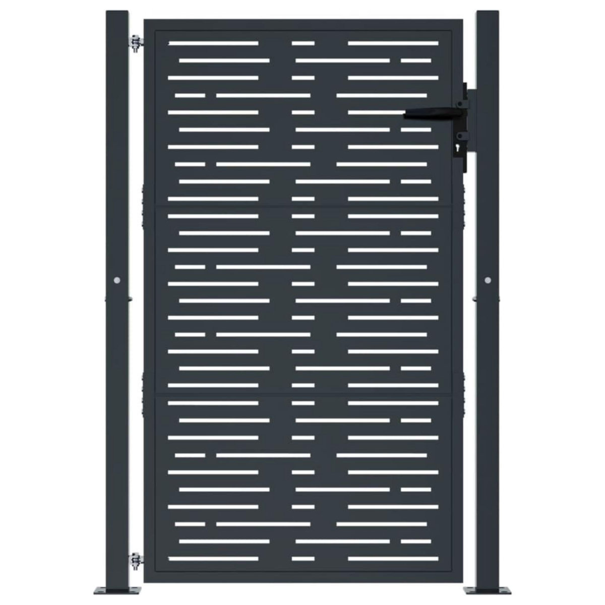 VIDAXL Portail de jardin anthracite 105x155 cm conception de carre