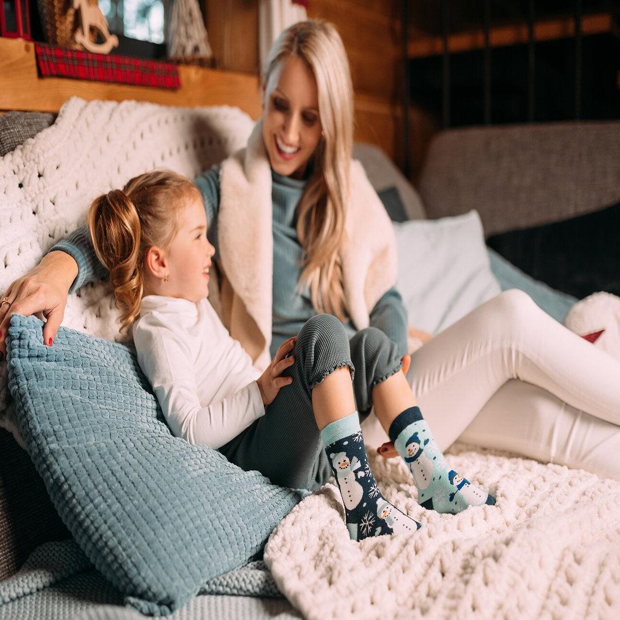 Voir la diapositive 4 : DEDOLES Chaussettes chaudes enfants bonhomme de neige joyeux