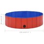 Voir la diapositive 6 : VIDAXL Piscine pliable pour chiens Rouge 120x30 cm PVC