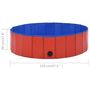 Voir la diapositive 6 : VIDAXL Piscine pliable pour chiens Rouge 120x30 cm PVC