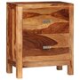 VIDAXL Table de chevet avec 2 tiroirs Bois massif de Sesham