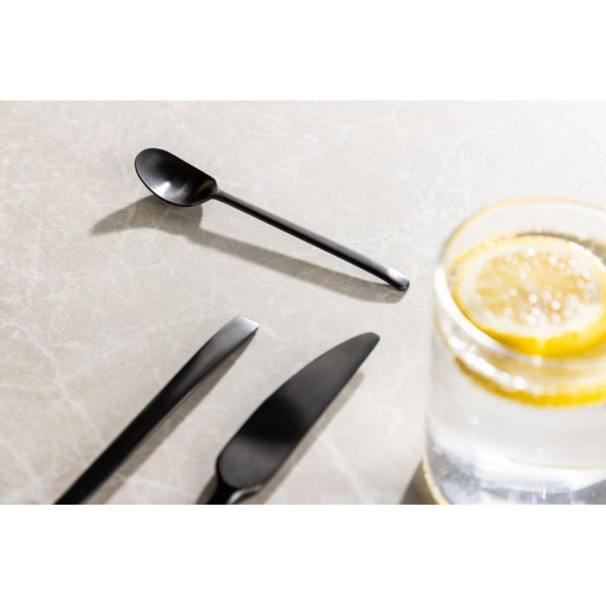 Paris Prix Ménagère en Inox 24 Pièces  Wabi  22cm Noir