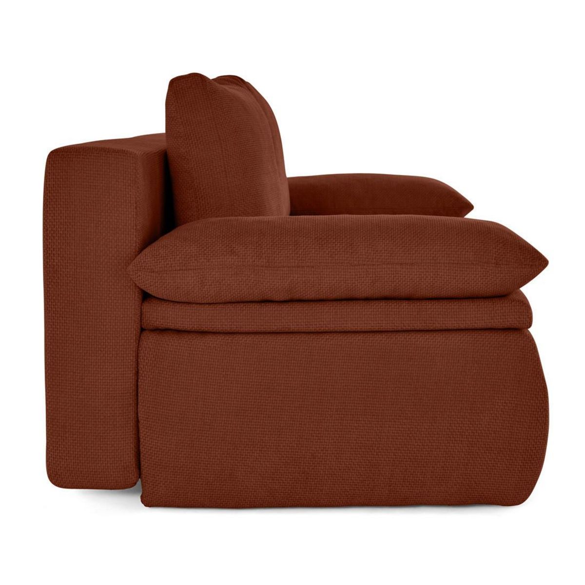 BEST MOBILIER Kurt - canapé 3 places convertible avec coffre en velours texturé