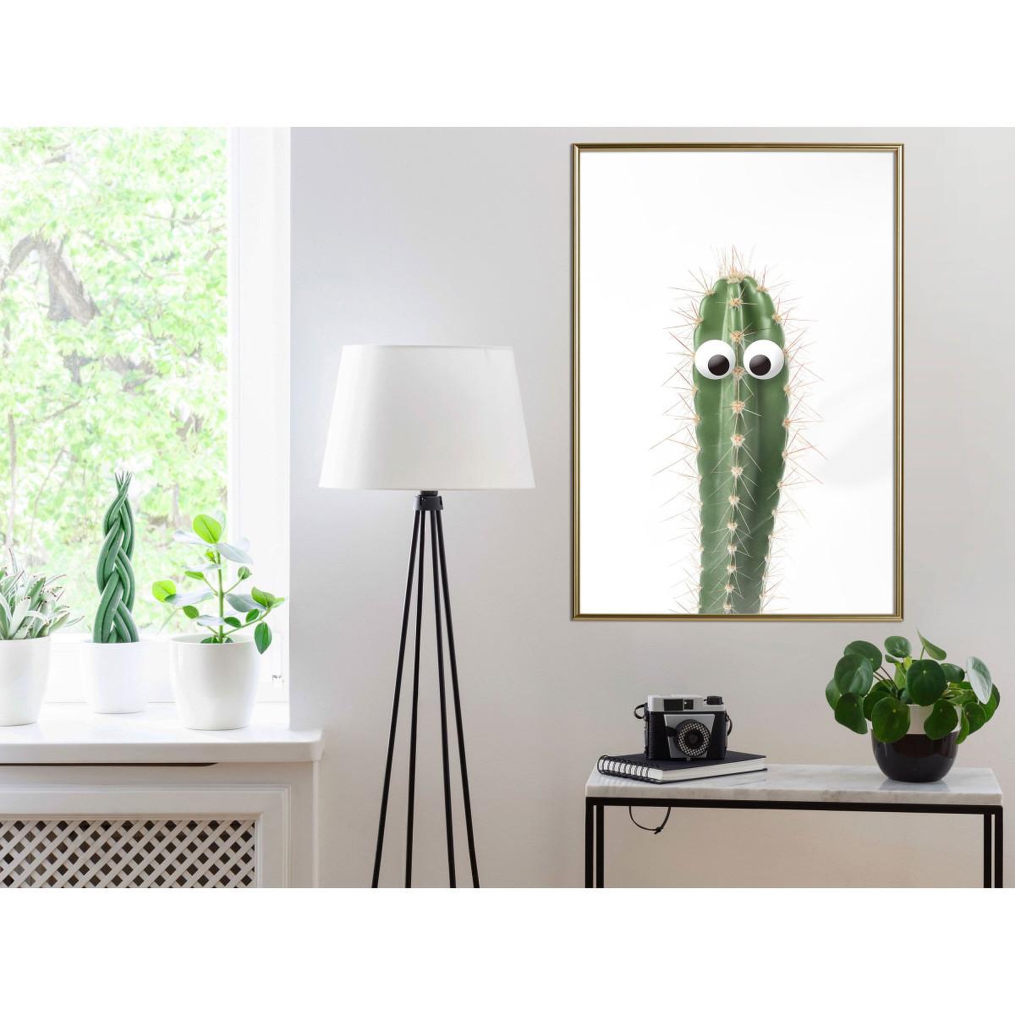 Voir la diapositive 2 : Paris Prix Affiche murale encadrée  funny cactus i