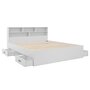 Voir la diapositive 2 : BEST MOBILIER Andrea - lit avec rangements - 180x200 cm - sommier inclus - bois