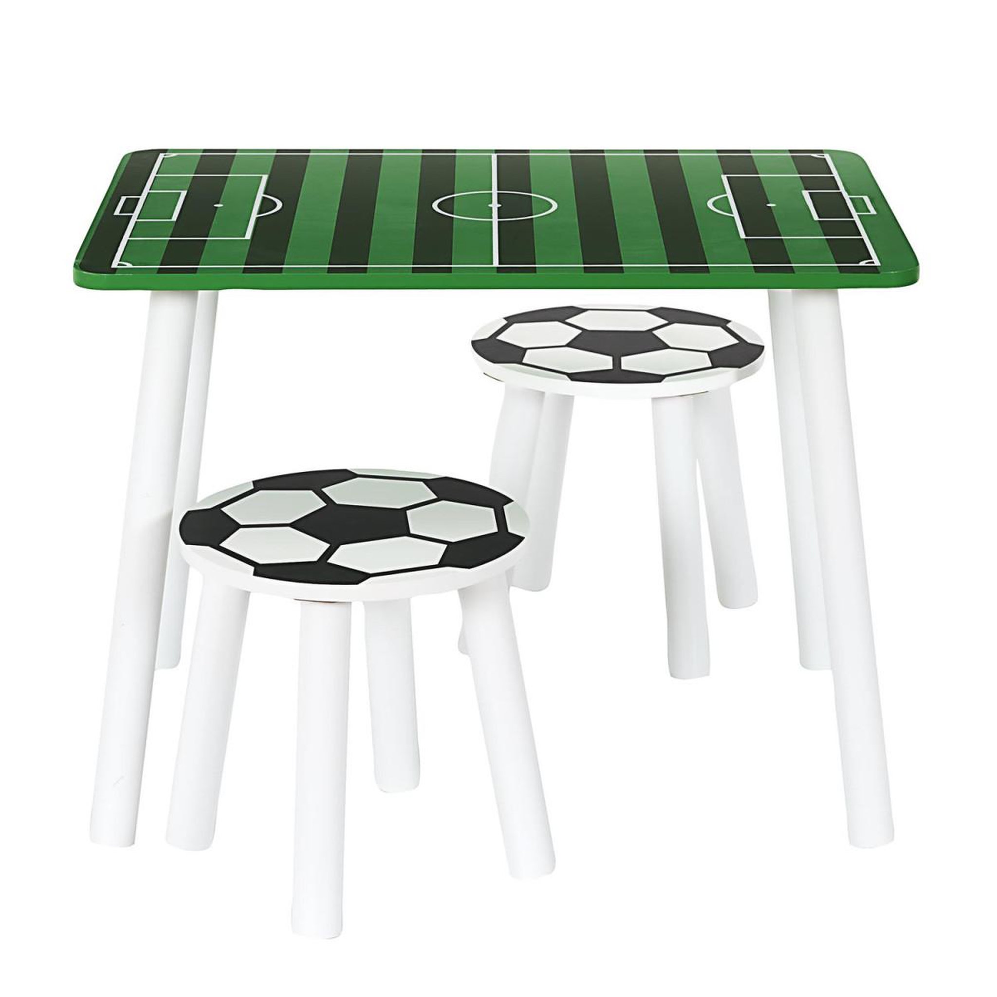 HOME DECO KIDS Table & 2 tabourets enfant  foot  60cm multicolore