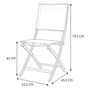 Voir la diapositive 3 : TOILINUX Lot de 4 Chaises pliantes d'extérieur Elba