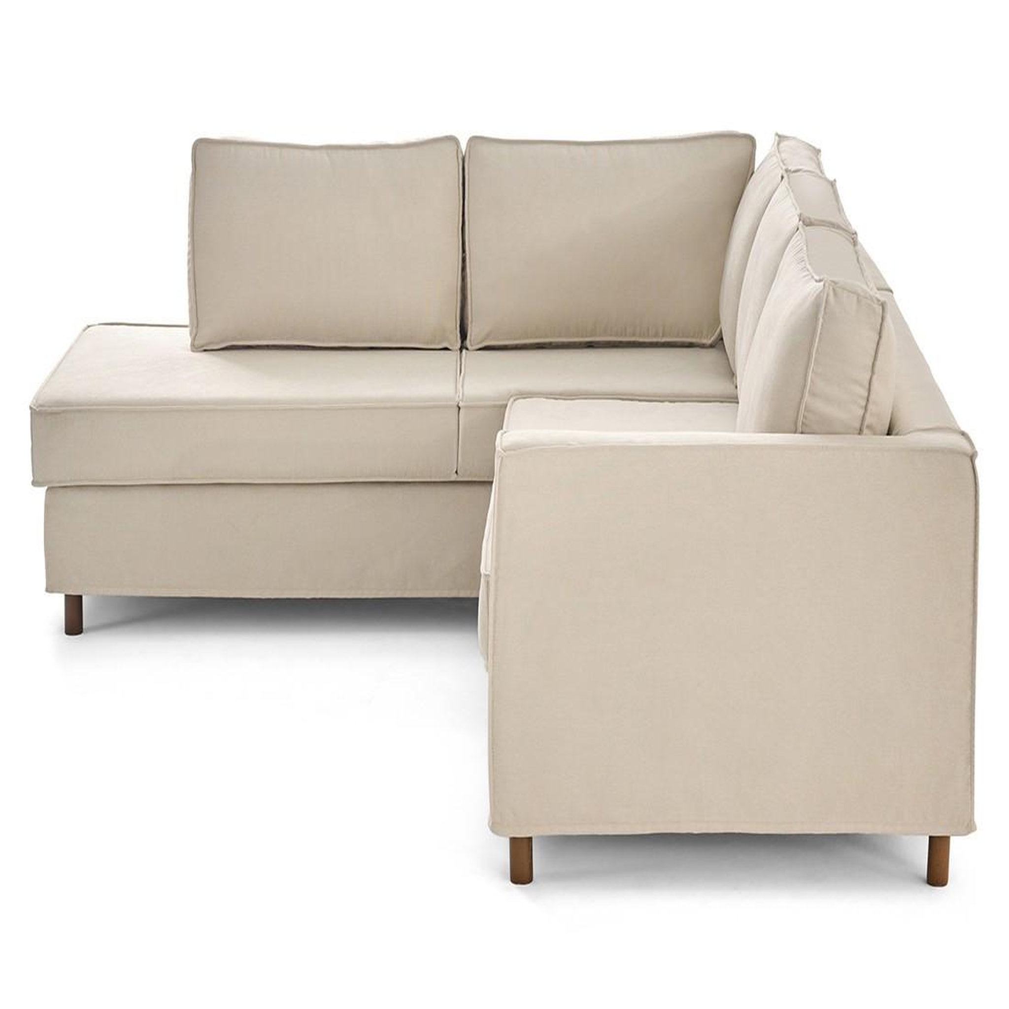 Voir la diapositive 5 : LISA DESIGN Jake - canapé déhoussable d'angle gauche 5 places en tissu