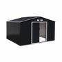 Voir la diapositive 3 : SWEEEK Abri de jardin en métal - Boulonnais - 10.85m² gris anthracite et blanc - Cabane à outils avec deux portes coulissantes. kit de fixation sol inclus. maison de rangement. remise