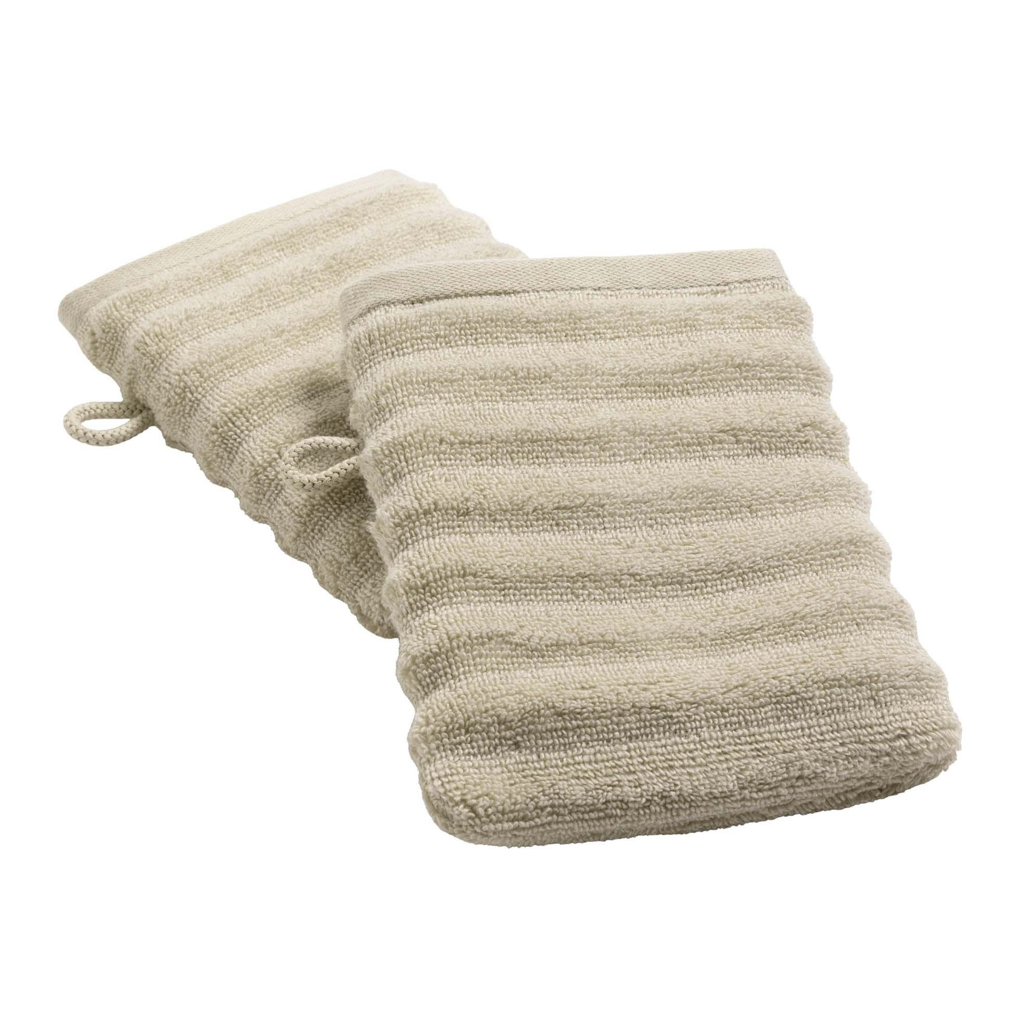 Eden Lot de 2 gants de toilette maia. Coloris disponibles : Marron