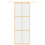 Voir la diapositive 3 : VIDAXL Porte coulissante dore 76x205 cm verre ESG clair et aluminium