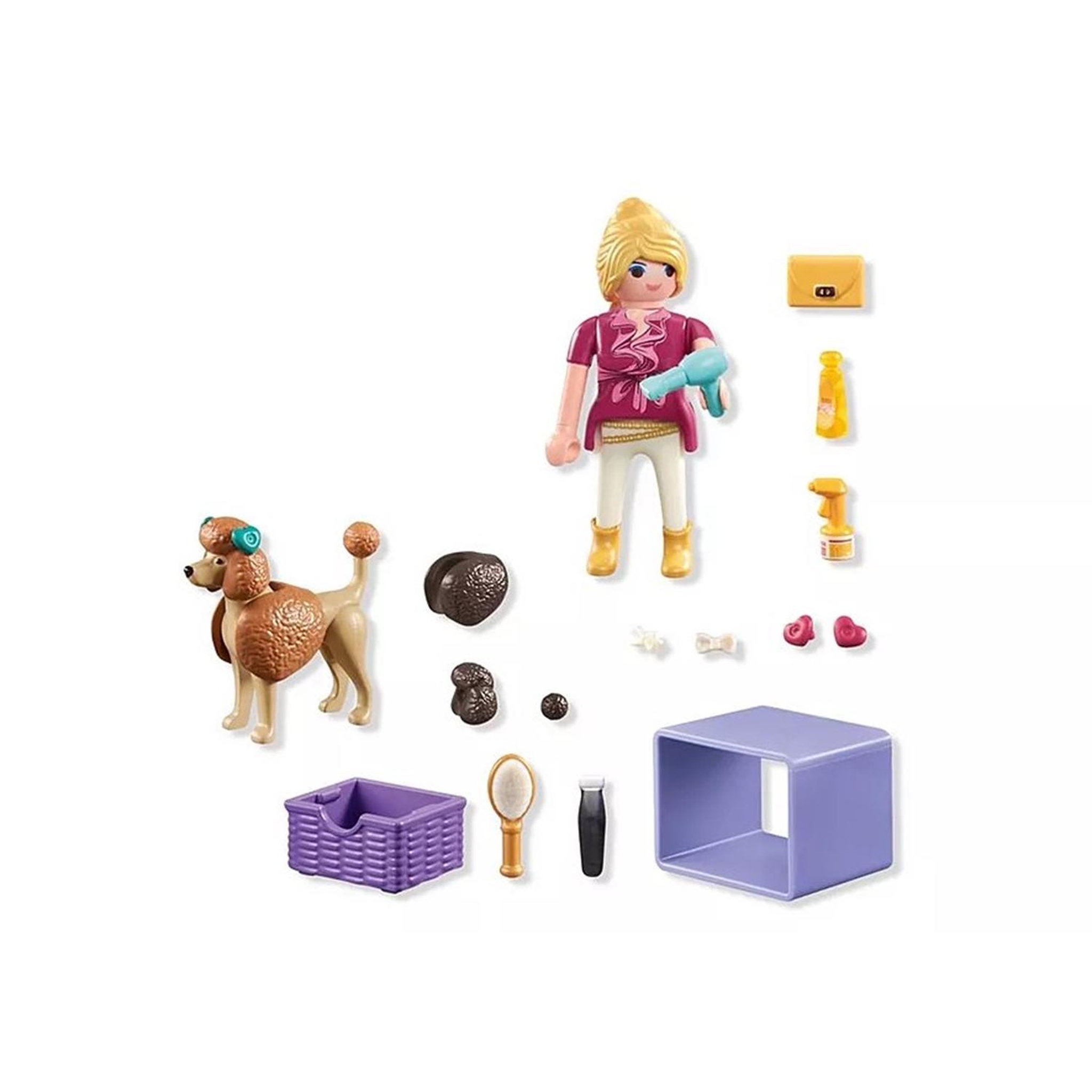 Voir la diapositive 4 : PLAYMOBIL My Life Toiletteuse avec caniche et nombreux accessoires