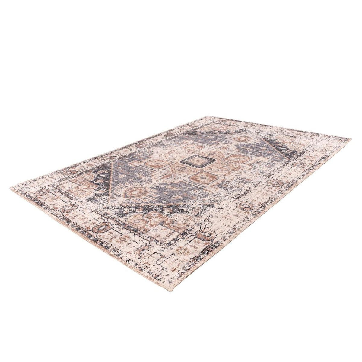 Paris Prix Tapis Vintage à Poils Courts  Indiana I  Gris & Marron