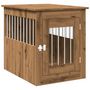 Voir la diapositive 2 : VIDAXL Meuble de cage pour chiens chêne artisanal 55x75x65 cm