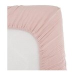 DOMIVA Drap housse lange - DOMIVA - 60x120 cm - Vieux rose - Gaze de coton