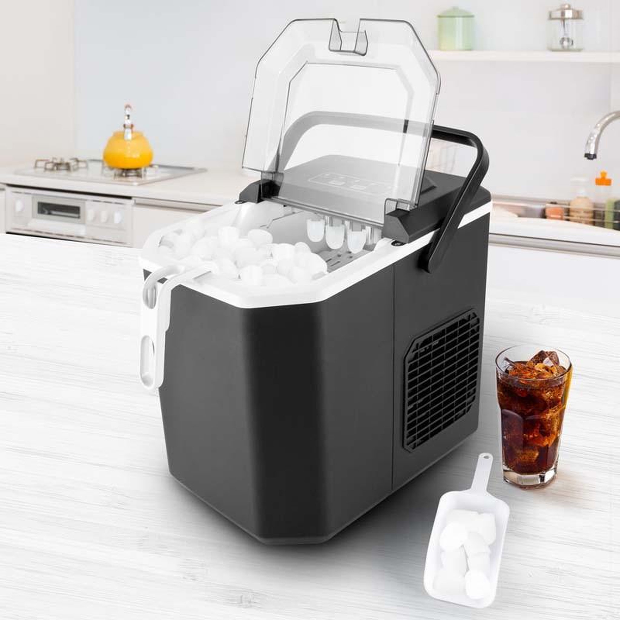 Voir la diapositive 5 : KITCHENCOOK Machine à glaçons noire cubeo black de la marque kitchencook