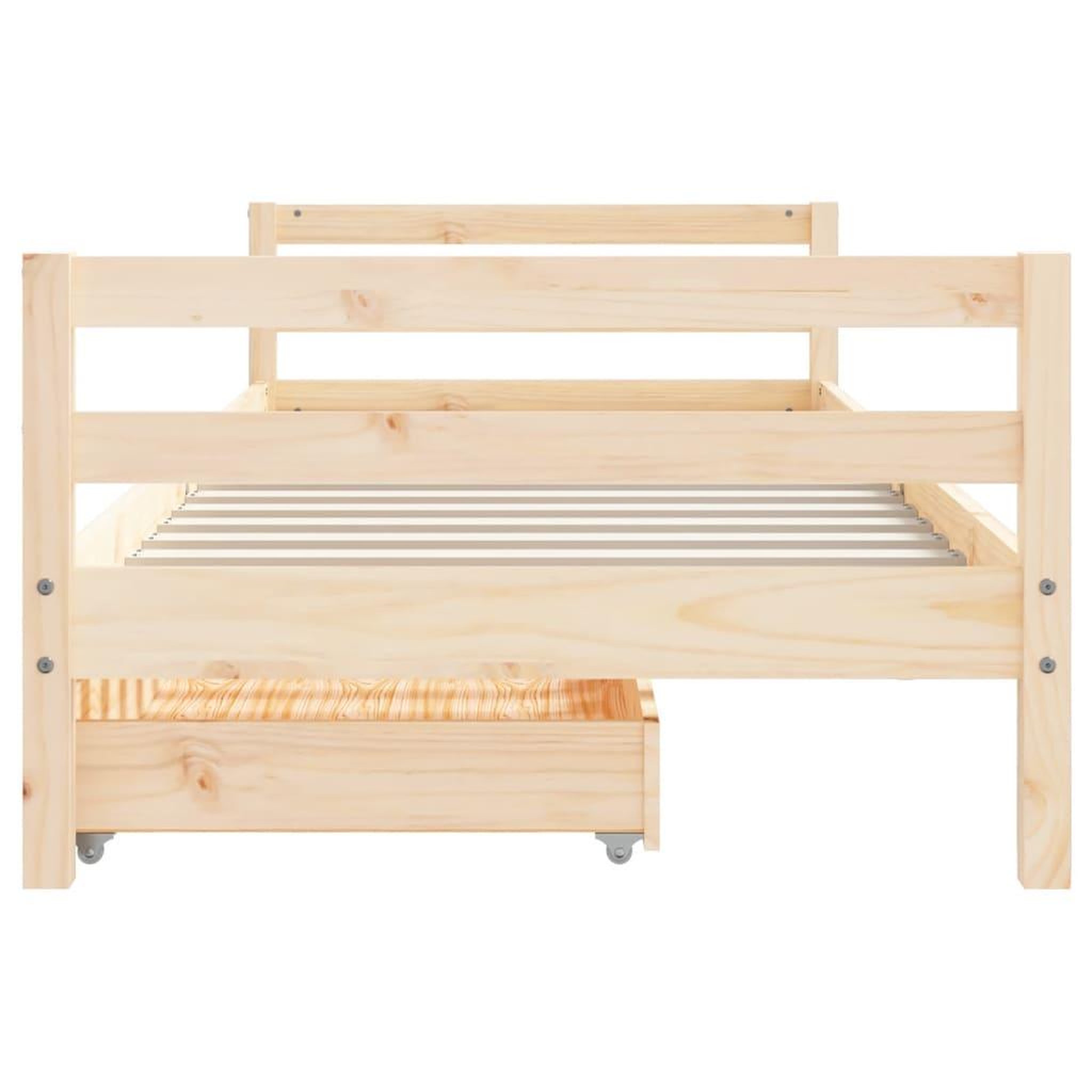 Voir la diapositive 5 : VIDAXL Cadre de lit pour enfants gris 80x200 cm bois de pin massif