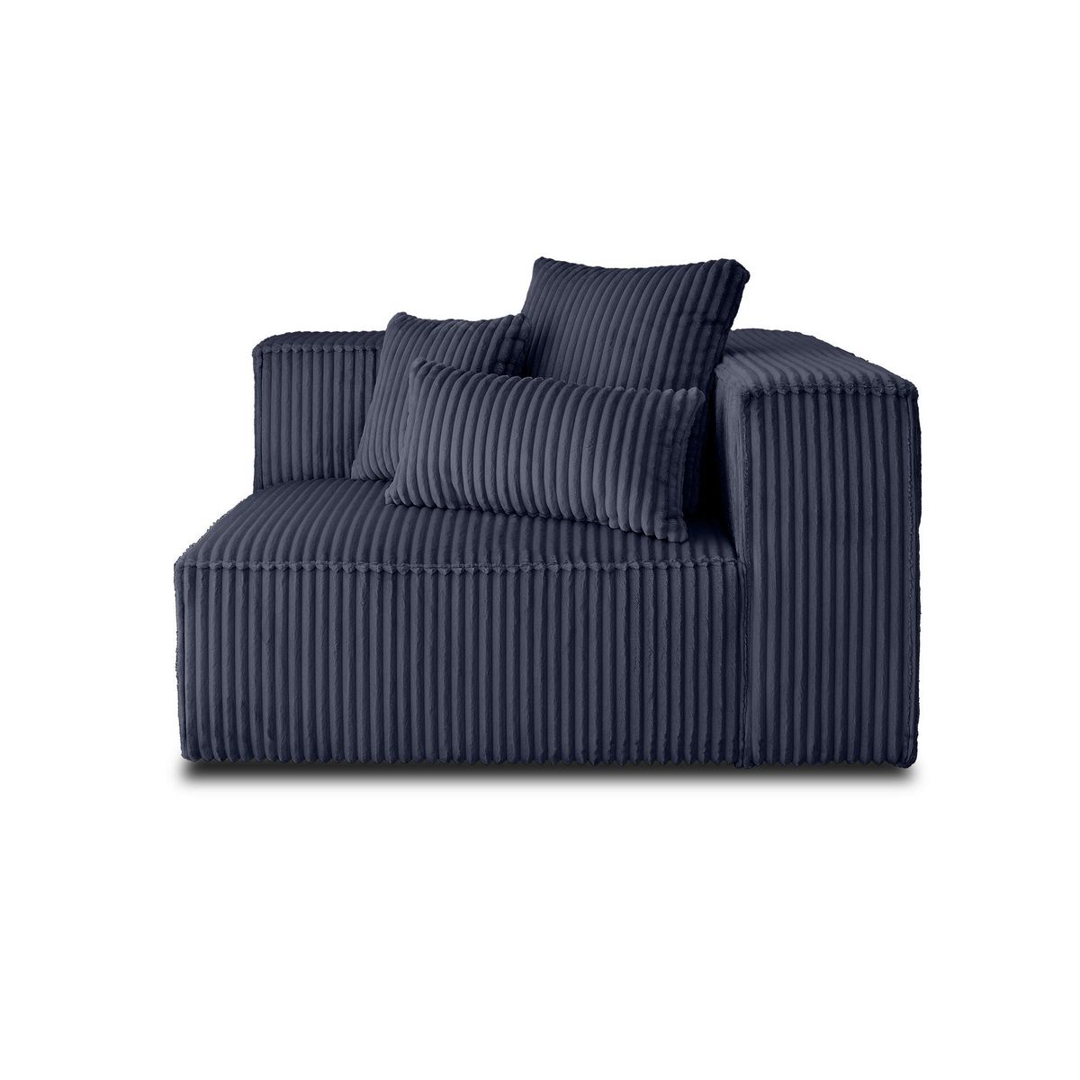 LISA DESIGN Colombine - module d'assise droit - en velours côtelé grosses côtes