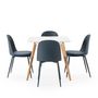 Voir la diapositive 3 : VS VENTA-STOCK Ensemble table 80x80 cm et 4 chaises de salle à manger Kana Bleu