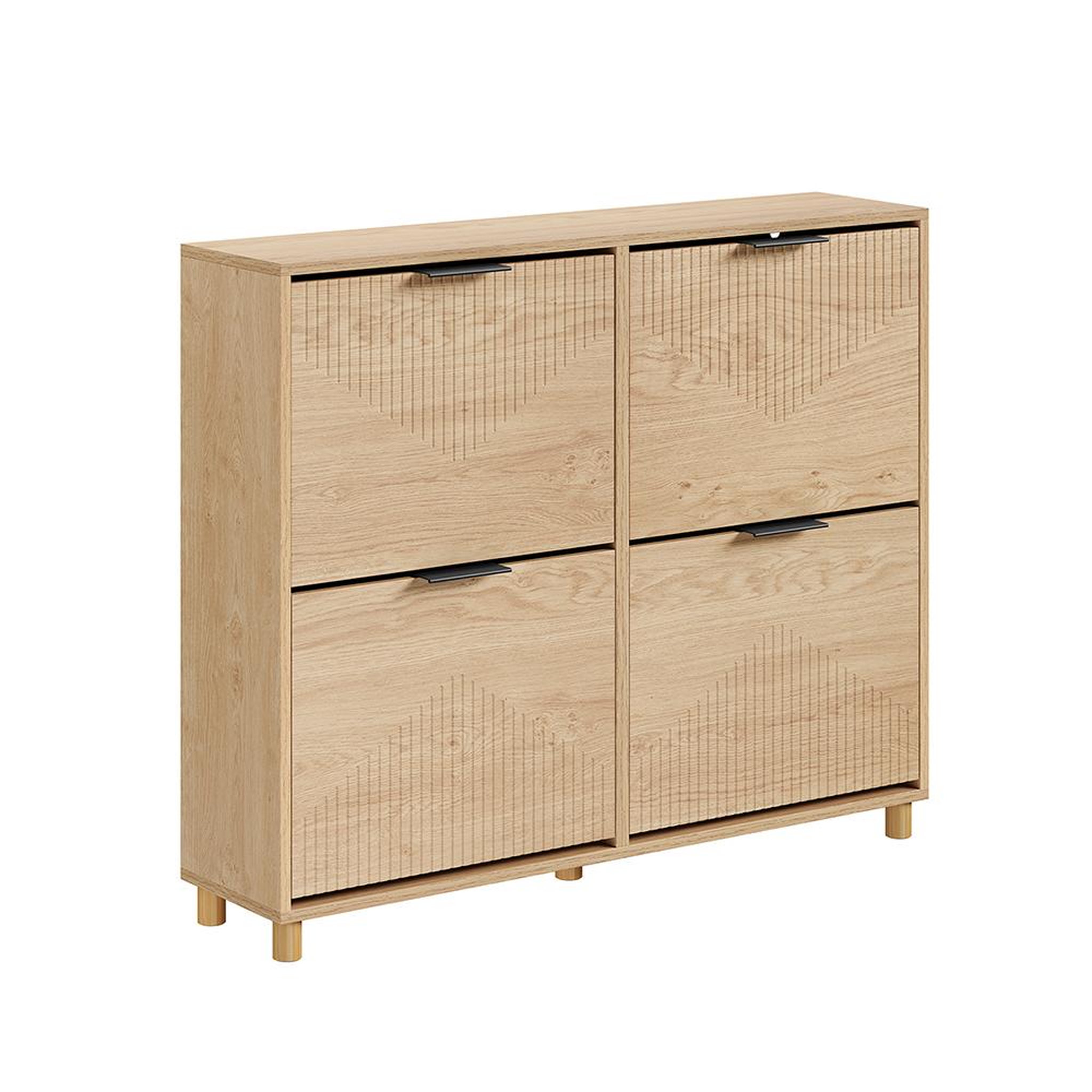 SOBUY Rangement à chaussures Chêne clair 100x24x83 cm FSR214-N