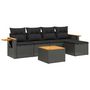 Voir la diapositive 2 : VIDAXL Salon de jardin 6 pcs avec coussins noir resine tressee