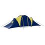 Voir la diapositive 3 : VIDAXL Tente de camping tissu 9 personnes bleu et jaune
