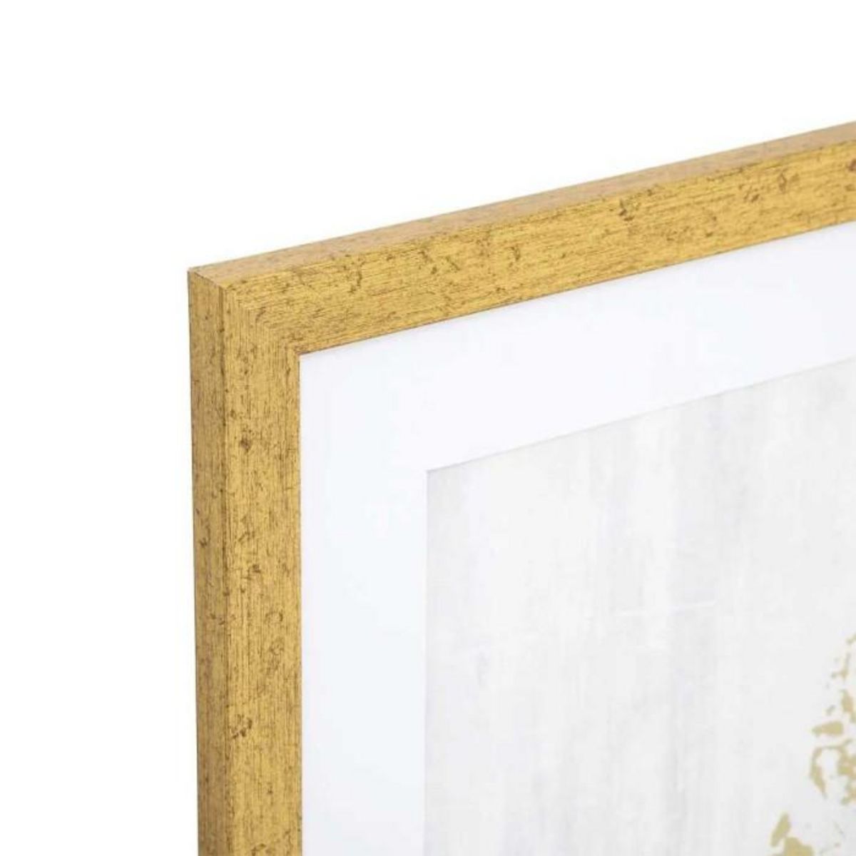 ATMOSPHERA Cadre Déco  Feuille  50x70cm Or & Blanc