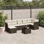 Voir la diapositive 1 : VIDAXL Salon de jardin 8 pcs avec coussins marron resine tressee