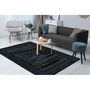 Voir la diapositive 5 : Paris Prix Tapis Tissé à Poils Plats Rétro  Kalevi  Noir