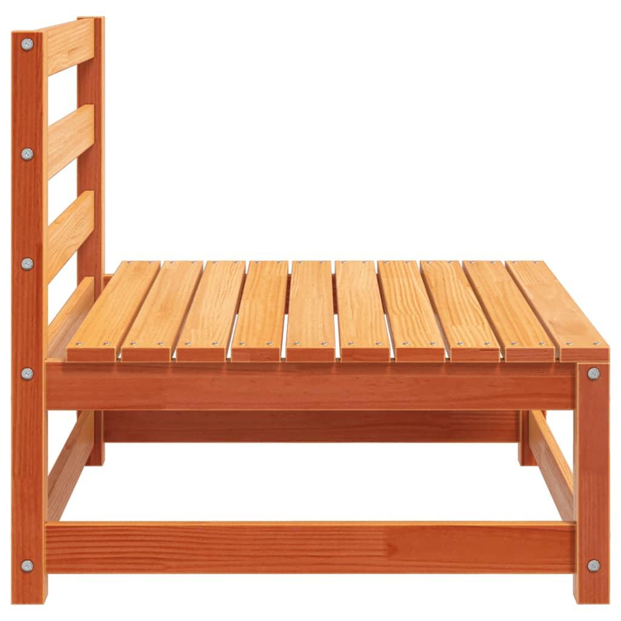 Voir la diapositive 5 : VIDAXL Canape de jardin sans accoudoirs cire marron bois de pin massif