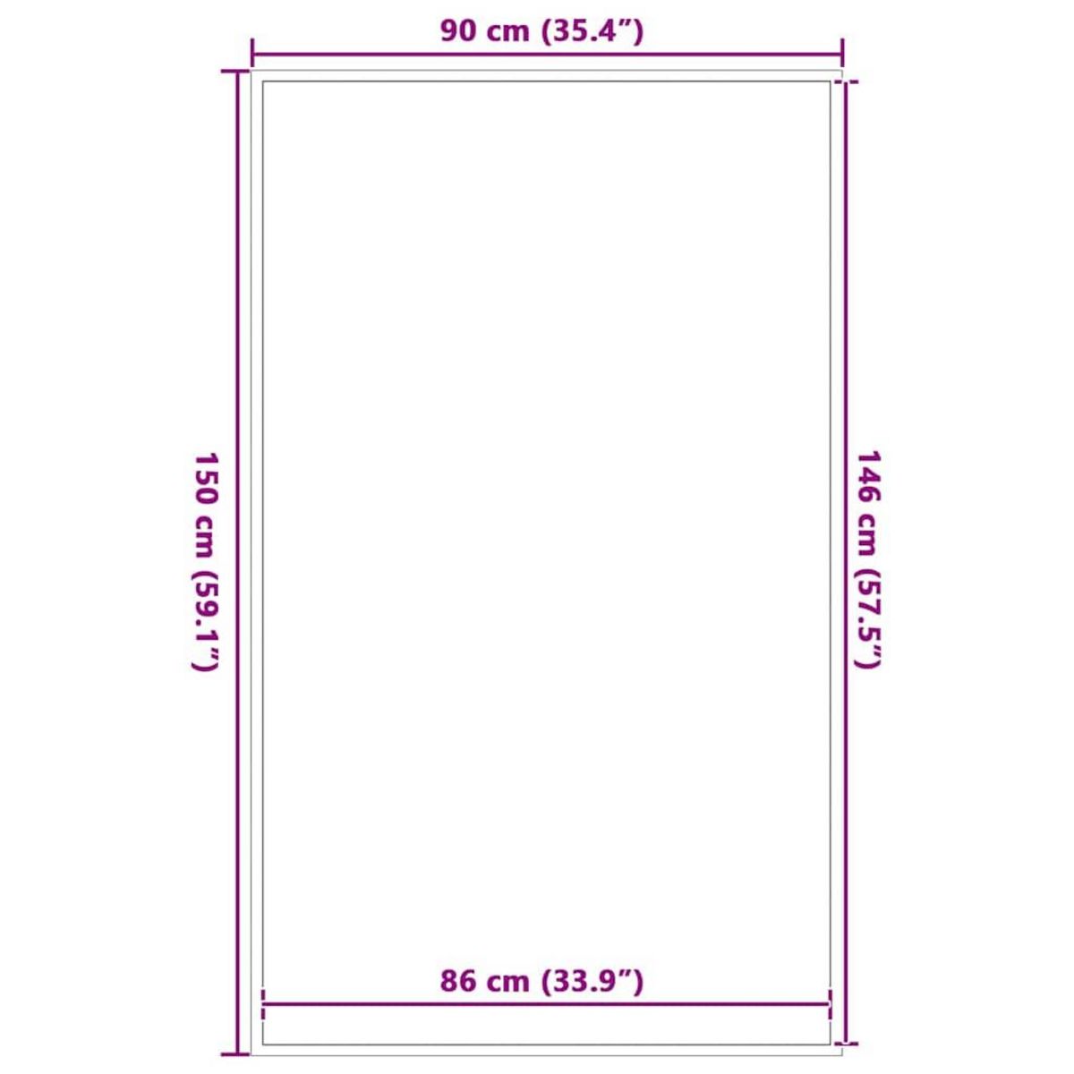 VIDAXL Paillasson marron 90x150 cm