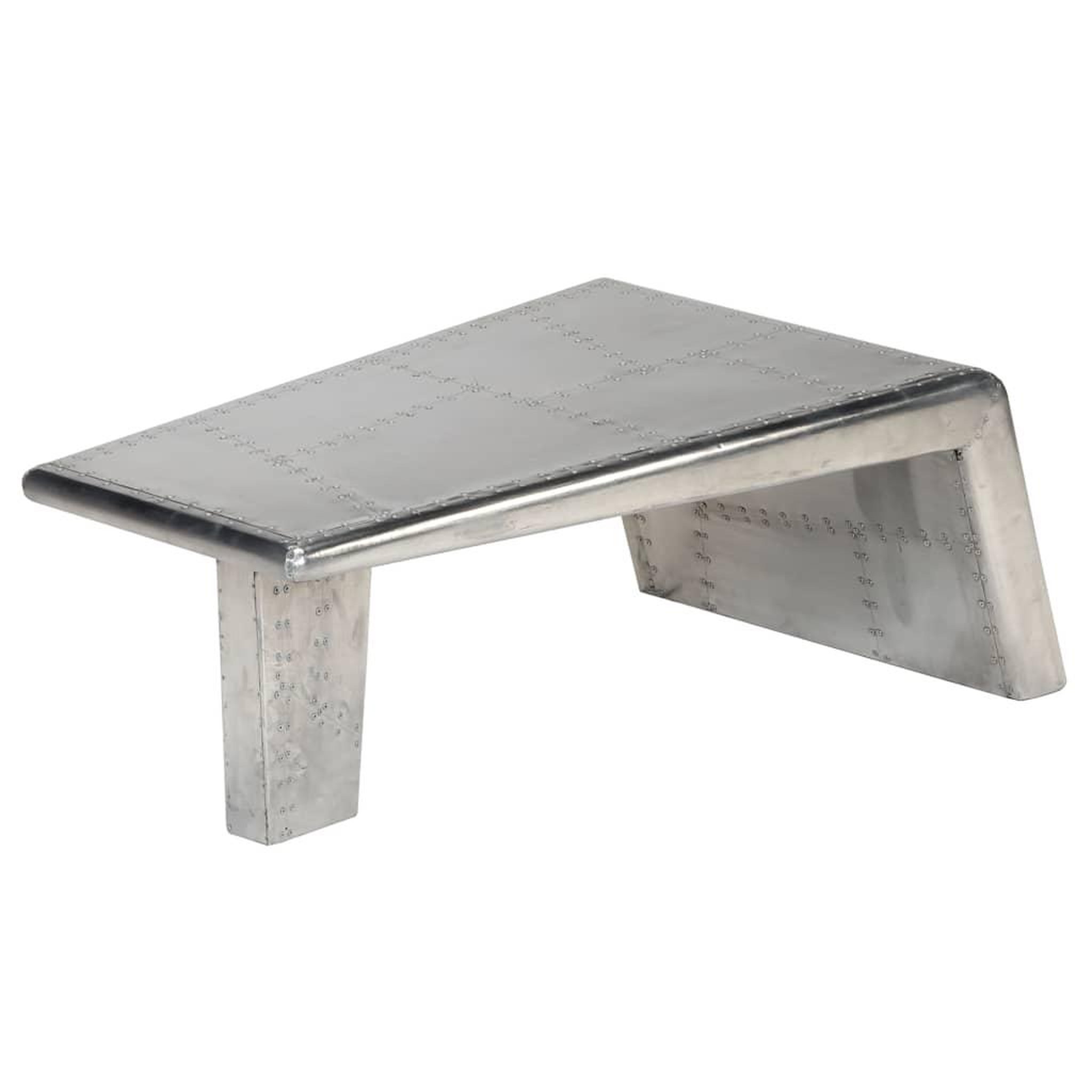 Voir la diapositive 2 : VIDAXL Table basse aviator style d'avion vintage aluminium
