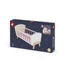 Juratoys-Janod Lit de Poupée Candy Chic en Bois Blanc et Rose - Accessoire Idéal pour Enfants
