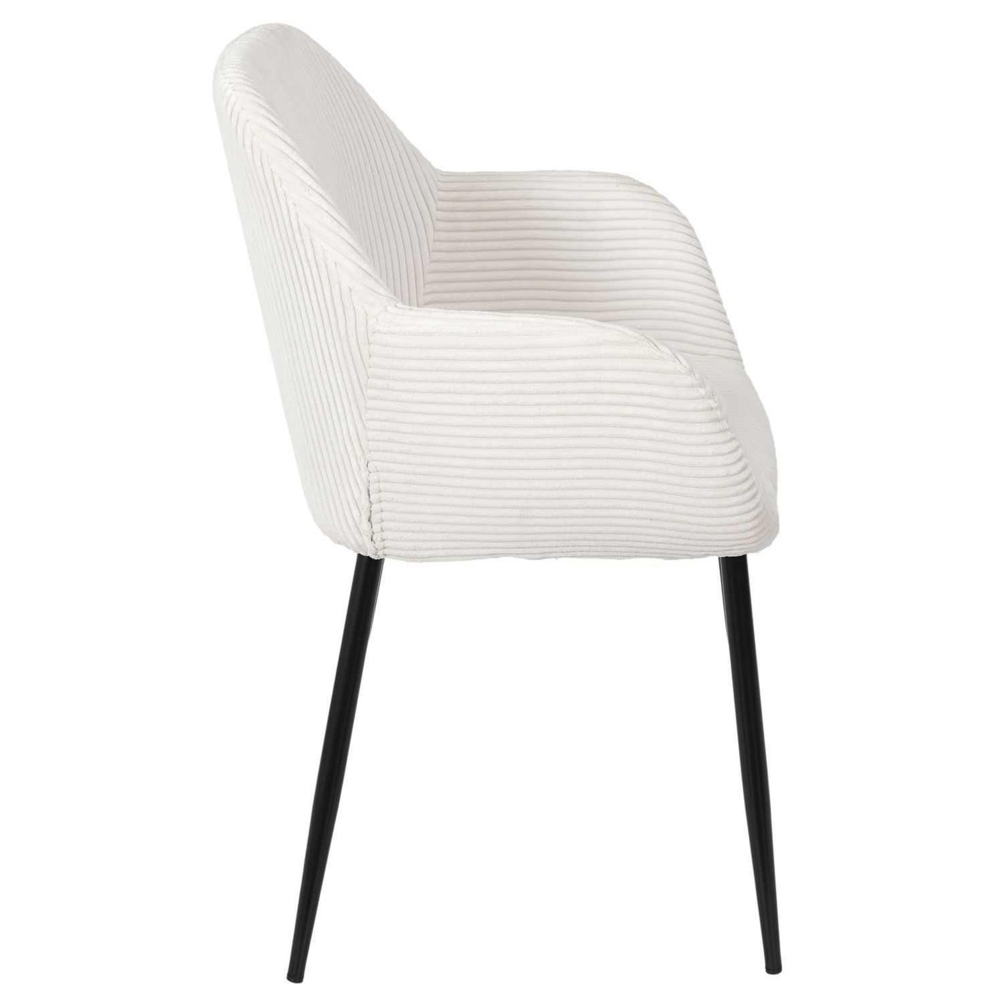 Voir la diapositive 4 : The Home Deco Factory Lot de 2 fauteuils en tissu côtelé DRAMMEN