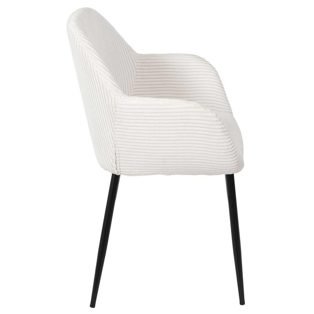 The Home Deco Factory Lot de 2 fauteuils en tissu côtelé DRAMMEN
