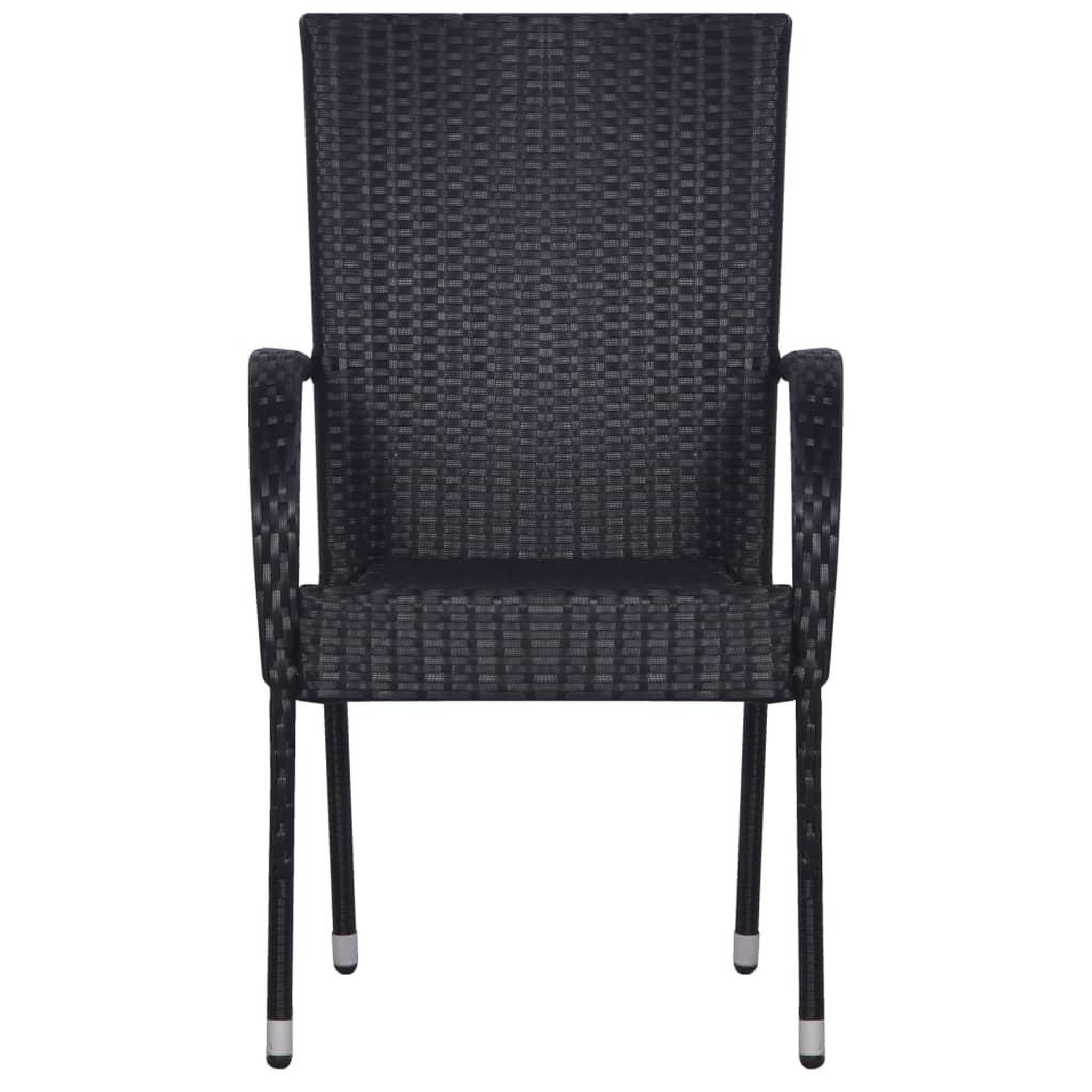 Voir la diapositive 4 : VIDAXL Ensemble a manger de jardin 5 pcs Noir