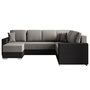 Voir la diapositive 1 : BEST MOBILIER Epona - canapé panoramique d'angle réversible 7 places convertible avec coffre en tissu