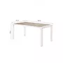 MARKET24 Table de jardin rectangulaire - 160 cm - Aluminium et Plateau ECP (Extrudat Calcito-plastique)