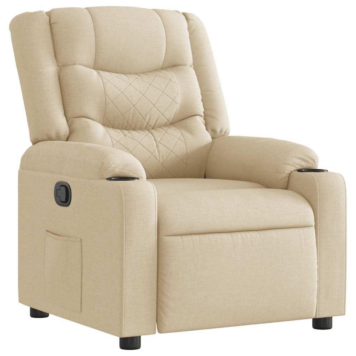 VIDAXL Fauteuil inclinable Creme Tissu