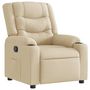 Voir la diapositive 2 : VIDAXL Fauteuil inclinable Creme Tissu