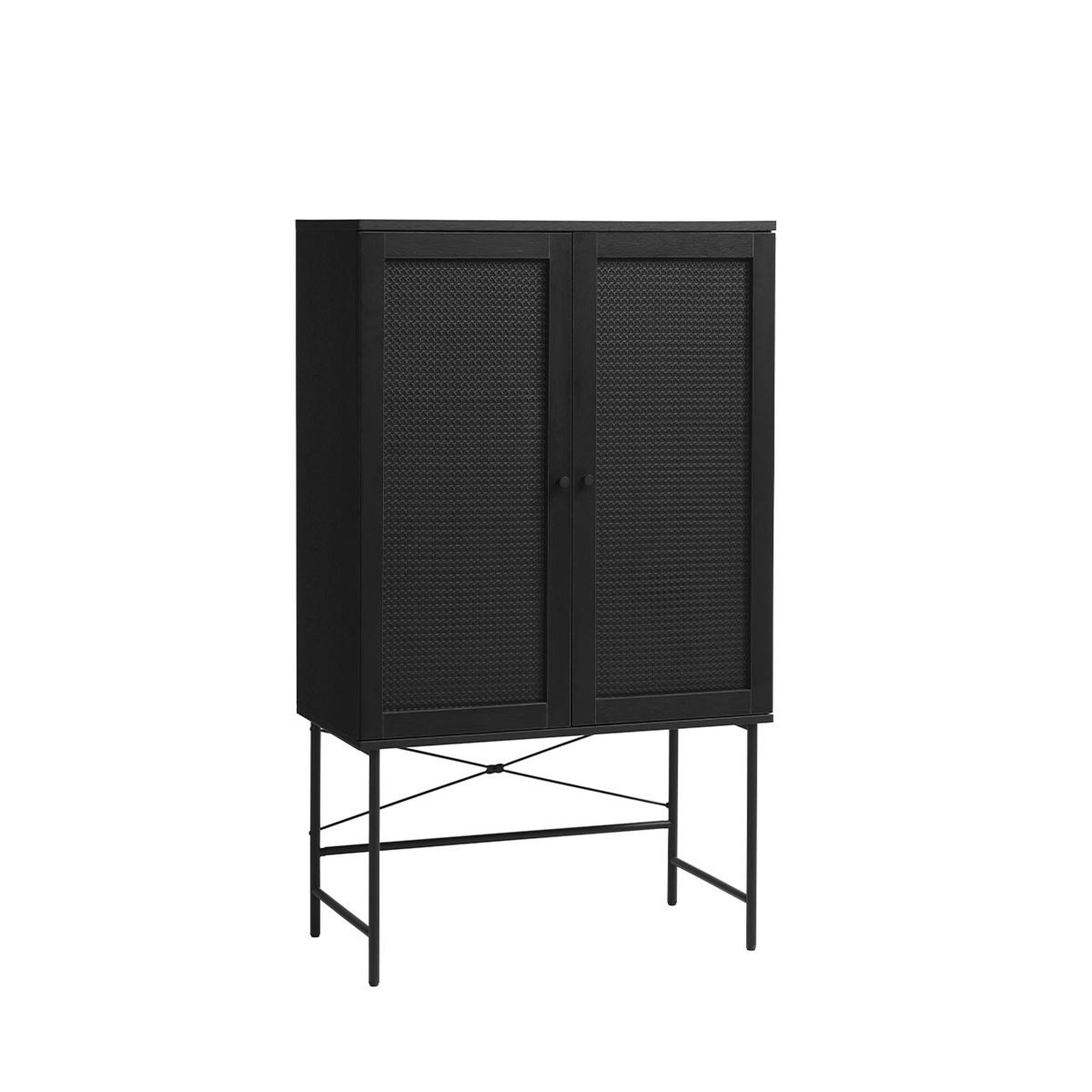 MAISON AUBERTIN Buffet vaisselier bois et cannage manarola 80x40 cm - Noir