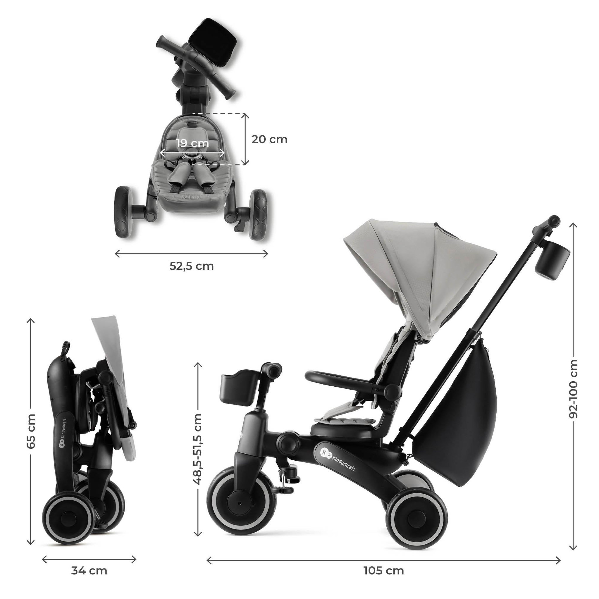 Voir la diapositive 6 : KINDERKRAFT Tricycle jazz 2 pratique et confortable