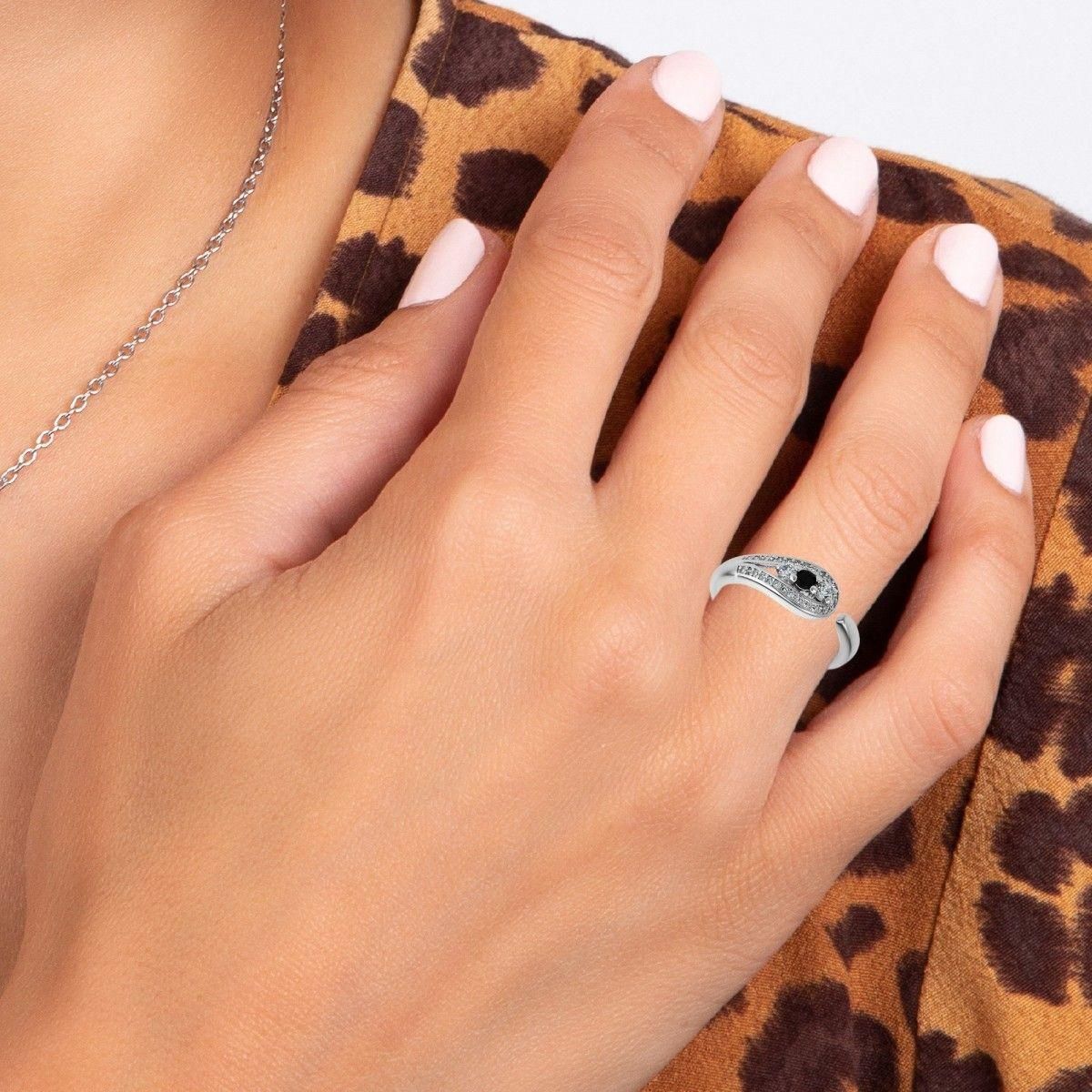 SC CRYSTAL Bague ajustable SC Crystal ornée de Zirconium